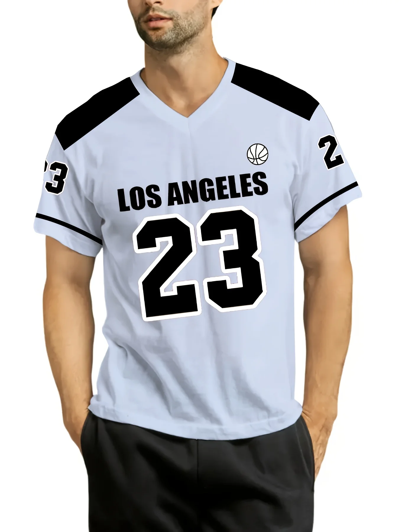 Los Angeles Lakers VネックTシャツ Mサイズ 90s USA製 NBA LOS ANGELES LAKERS レイカーズ Vネック コットン