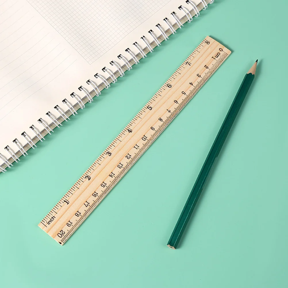

12 Pcs Metric Ruler Quilting Rulers Wooden Meter Sticks for Classroom Painting Straight Student
