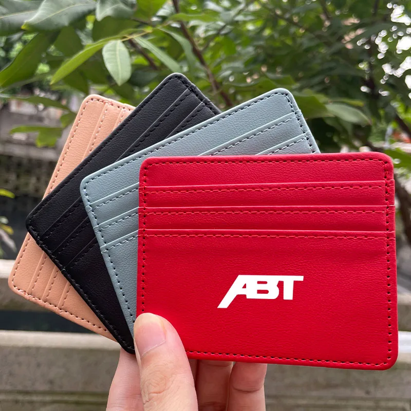 Nuovo Abt Pu Leather Id Card Holder Bank Credit Multi Slot Card Case Portafoglio Per Audi A6 C6 C5 A4 A3 A1 A7 A5 Q2L Q3 Q5 Q7 Rs5