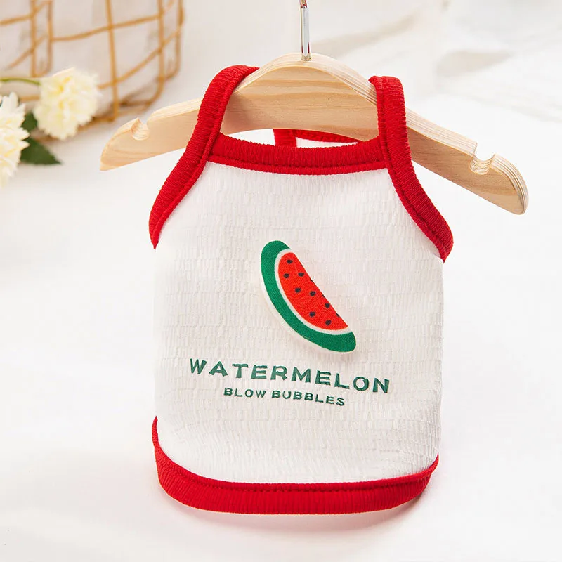 

Spring Summer Pet Clothes Kitten Puppy Cute Tank Top Small and Medium-sized Dog Breathable Thin Strap Vest Chihuahua Yorkshire