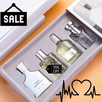 Confezione regalo di profumo da uomo 100ml Set di quattro pezzi Fragranza duratura Spray per il corpo Pianta Profumo floreale Feromone Colonia Profumi romantici 1