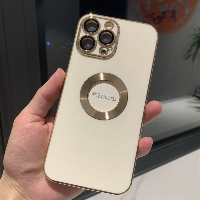 New luxury case for iphone 11 12 13 mini pro MAX back cover bumper etui capa CD pattern plating dropshipping