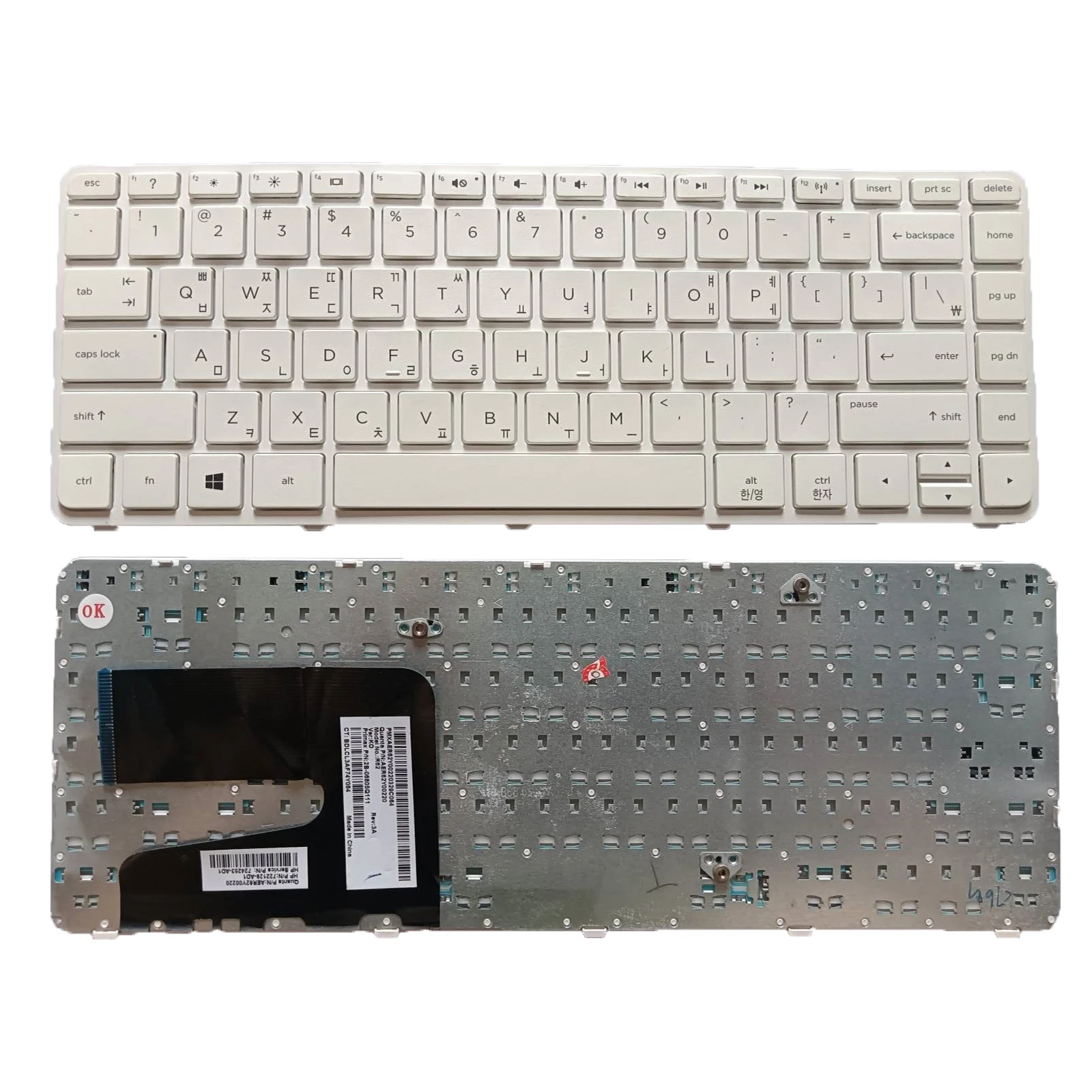 

Клавиатура для HP Pavilion 14-E 14-E000 14-E000 14-F KR белая с рамкой