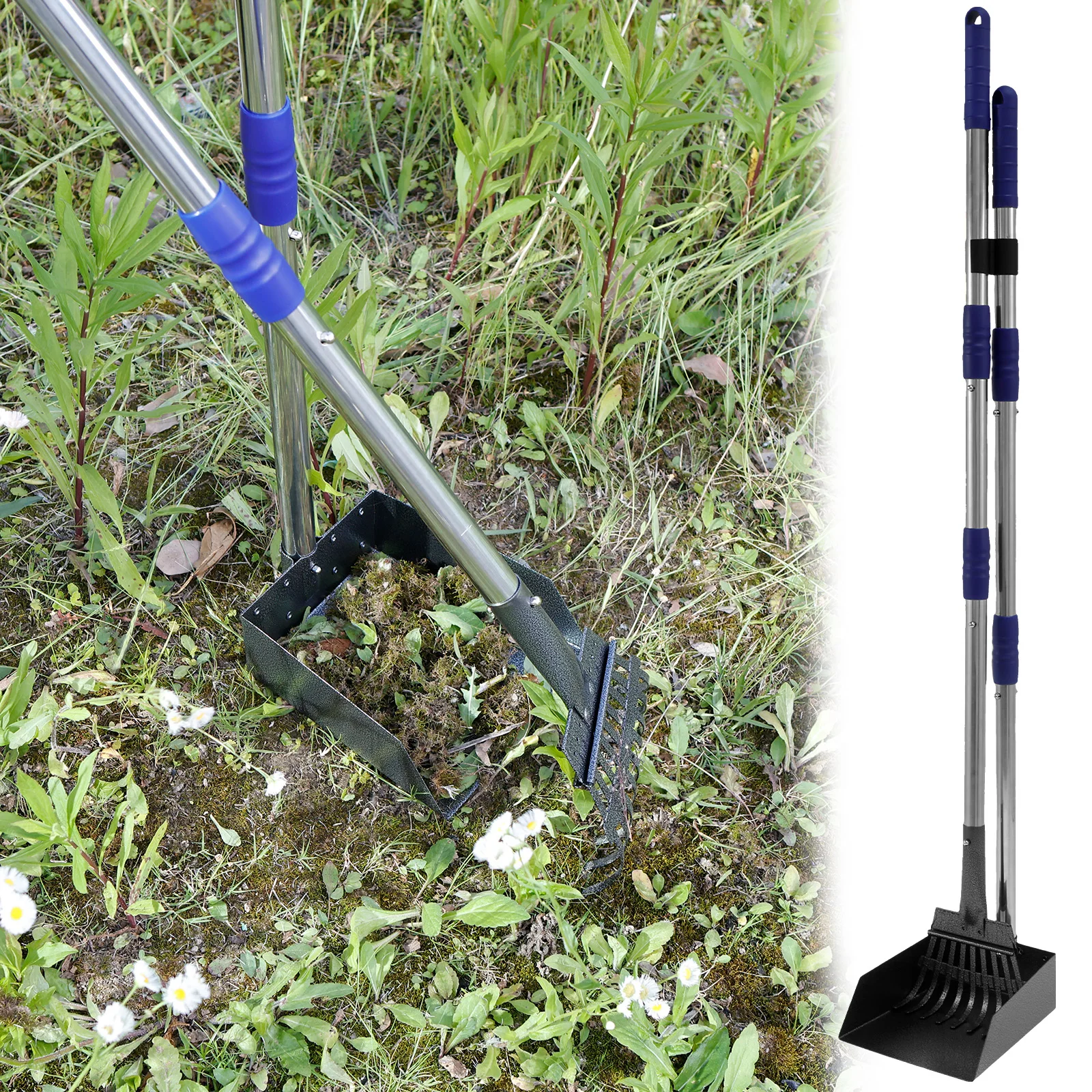 Dog Poop Rake And Scoop Dog Poop Scooper For Yard LUFFWELL Dog