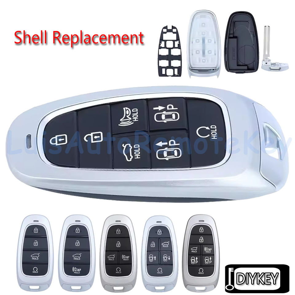 4 / 5 / 6 / 7 Buttons Case Smart Remote Car Key Fob Shell Cover for Hyundai Santa Fe Nexo Staria Sonata Grandeur Tucson 2019+