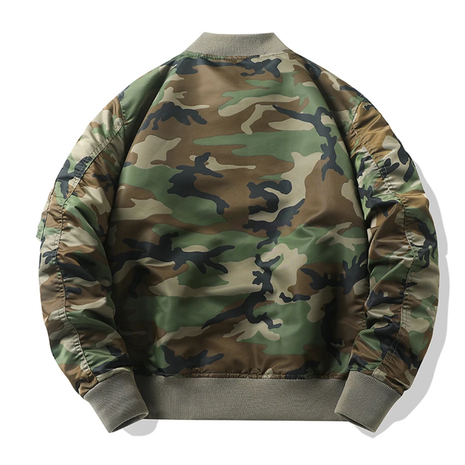 Bomber Jacket Men Camouflage Cargo Jacket Windbreak Spring Autumn Camo Baseball Jackets Male Outerwear