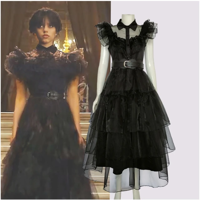 Robe de Mercredi Addams pour enfant