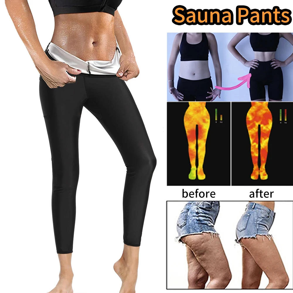 

Women Sauna Pants Tummy Control Workout Sweat Leggings Waist Trainer Compression Body Shaper Thermo Weight Loss Slimming Pants