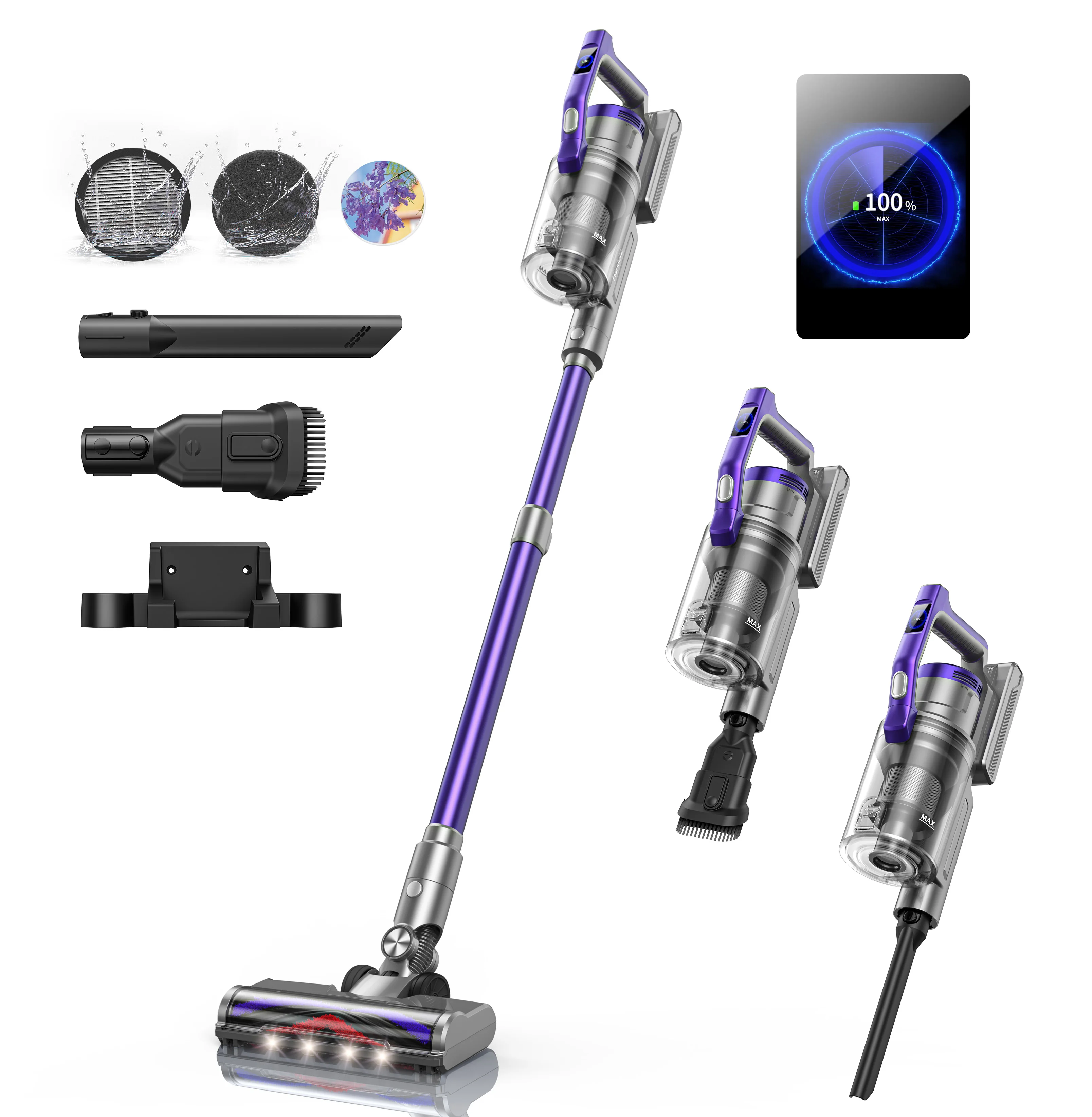 Honiure 38000Pa Cordless Vacuum Clean Batteria Rimovibile Handhad Wireless Per Card Fet Hair Home Appliance