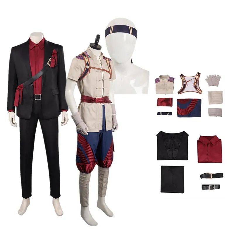 

Mortal Cos Kombat Kenshi Takahashi Cosplay Liu Kang Costume Men Uniform Business Suit Coat Pants Halloween Carnival Party Outfit
