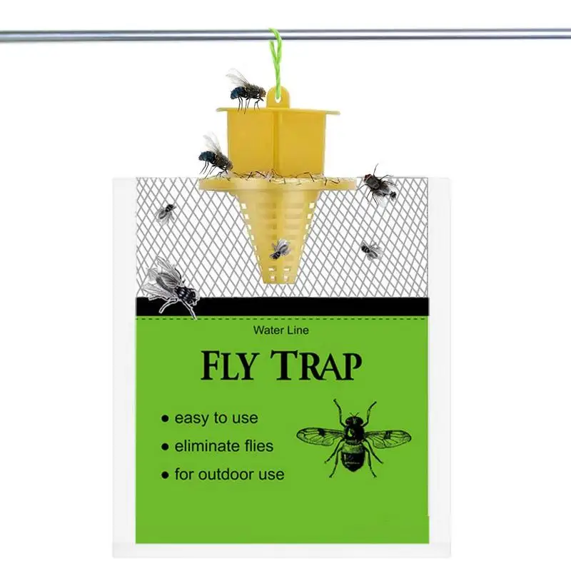 

Fly Bag Trap Fly Catcher Bag Pre-Baited Dissolvable Bait Fruit Fly Trap Natural Fly Trap Bag For Patios Barns Ranches Outdoor