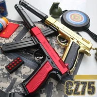 CZ75 Soft Bullet Gun Toy Shell Throwing Manual Air Soft Pistol Weapons Outdoor Realistic Toys Guns for Boys Children Adult Gifts 2