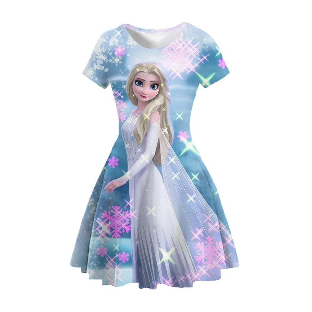 Robe De Princesse Disney Elsa Pour Filles De 2 À 14 Ans, Vêtements Imprimés En 3d, Tenue De Fête