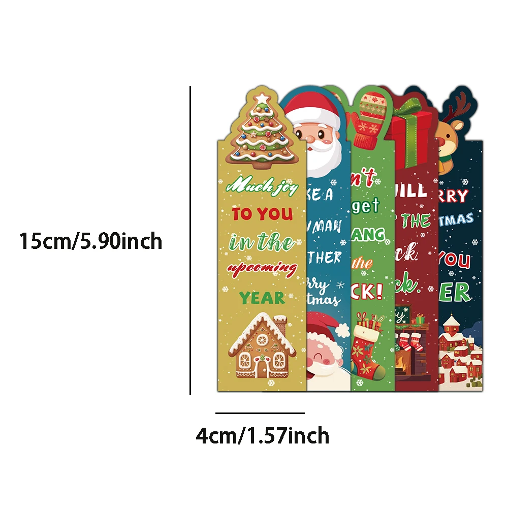 30PCS Alien Christmas Bookmark Decoration Reading Page Book Annotations Students Use Creative Gifts to Mark Cards