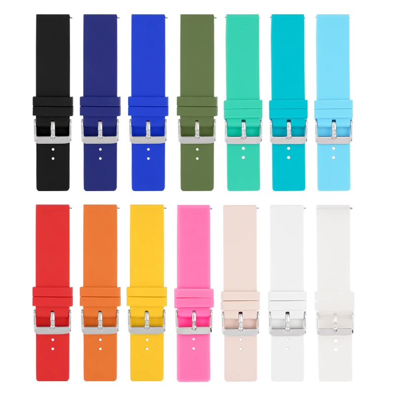 Premium Soft Rubber Silicone Universal Quick Release Watch Band Accessories