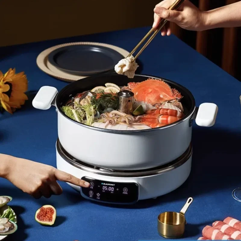 Blue Treasure Lift Hotpot Multi Functional Home Cooking Pot Electric Hotpot Steaming, Frying, Roasting, Stewed 5L 4