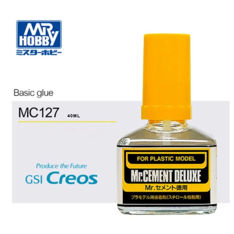 Mr Hobby Cement Deluxe Quick Dry Adhesive Glue With Brush for Plastic Model  Hobby Military kit DIY Tool MC124-31