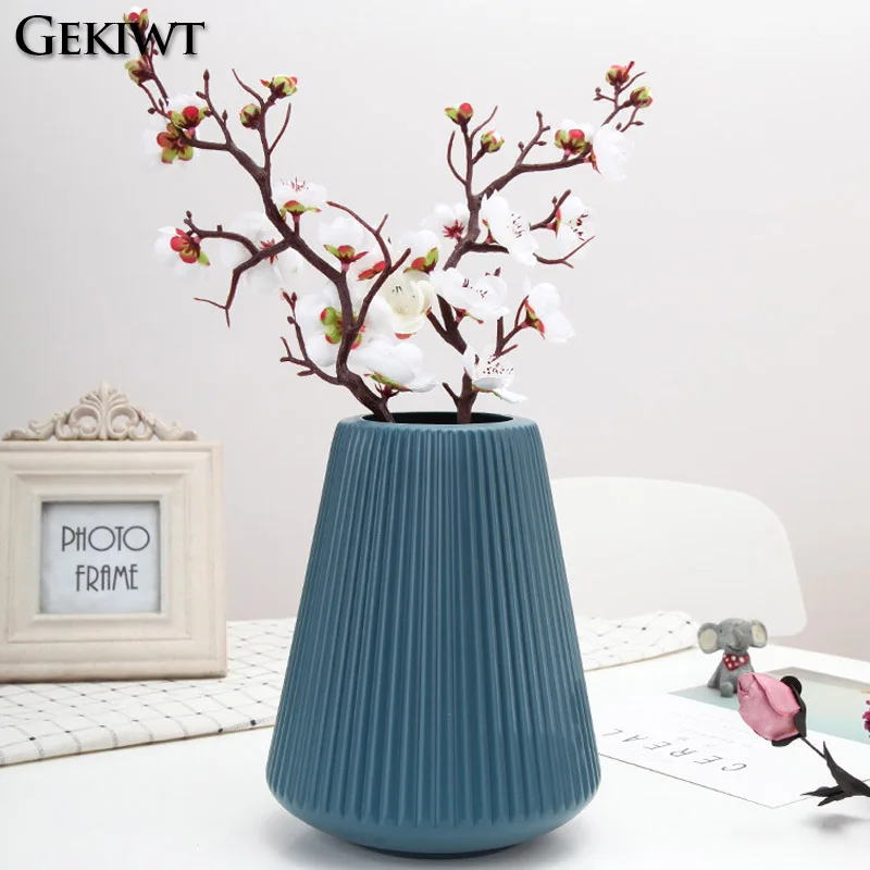 Nordic Creative Vase Large Minimalist Home Decor Flower Vases for Plastic Vase Flower Arrangement Container Flower Decoration 5
