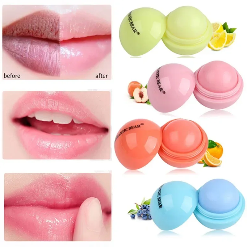 Round Ball Shape Lipstick 6 Color Fruit Flavour Spherical Fruity Fashion Long-Lasting Makeup Moisturizer Lip Balm Cosmetics 1Pc lip balm lip makeup