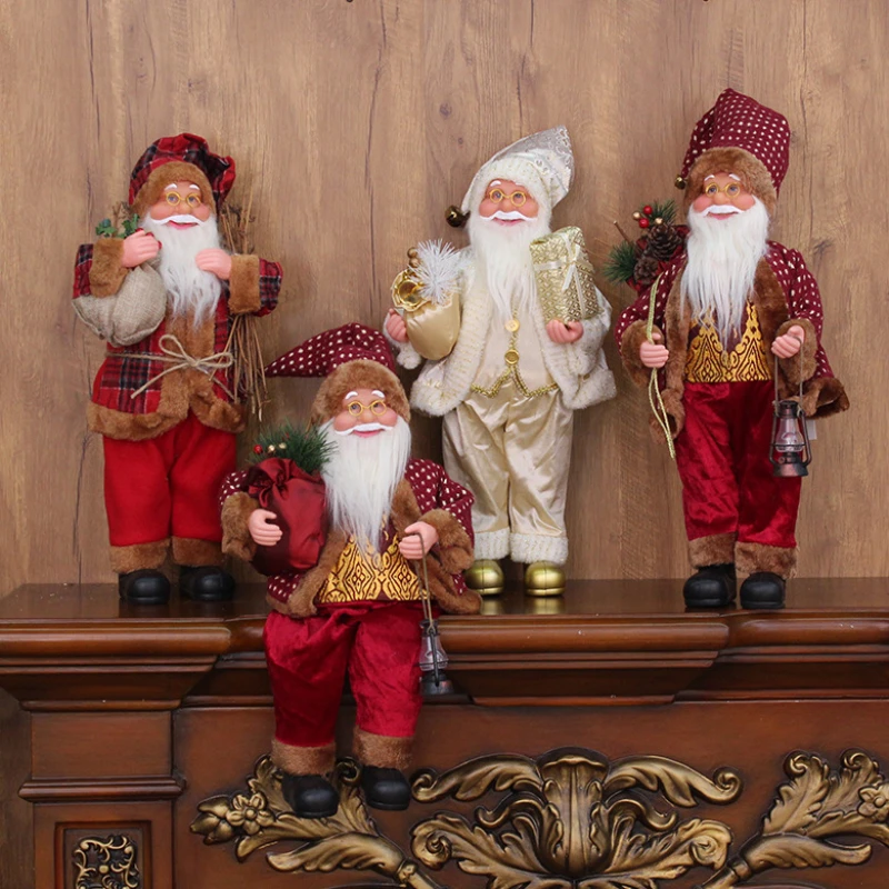 

Santa Claus Plush Doll Christmas Tree Ornament Merry Christmas Decorations for Home Navidad Natal Gifts 2023 New Year