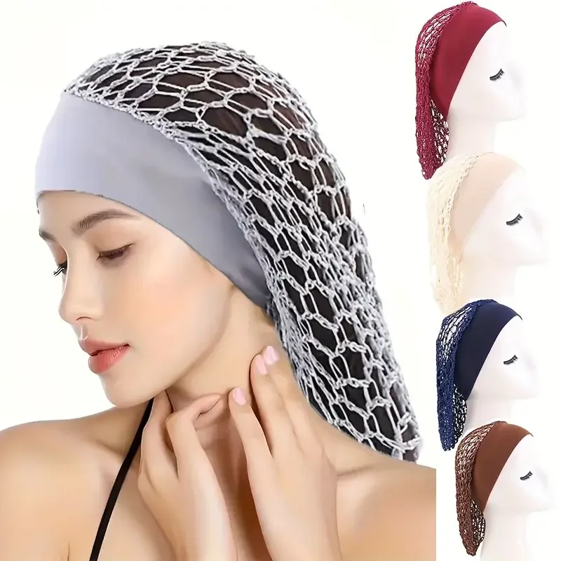 Retina Per Capelli All'uncinetto A Rete Rayon Kn Snood - Foto 6