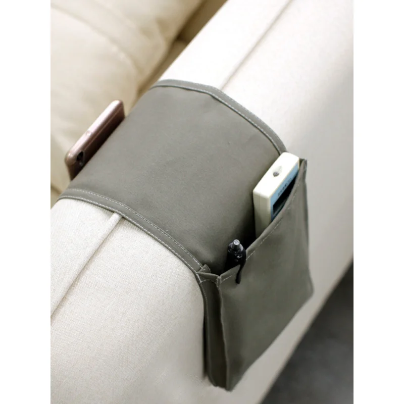 

Cotton Linen Bedside Storage Bag Organizer Bed Desk Bag Sofa TV Remote Control Hanging Bag Storage Organizer Bed Holder Pockets