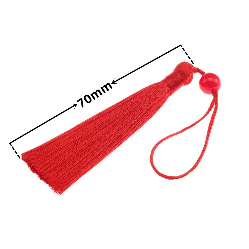 5-20Pcs 7cm Hanging Rope Silk Tassel For Key Chain Earring Hooks Pendant Decorate Fringe DIY Jewelry Crafts Making Accessories