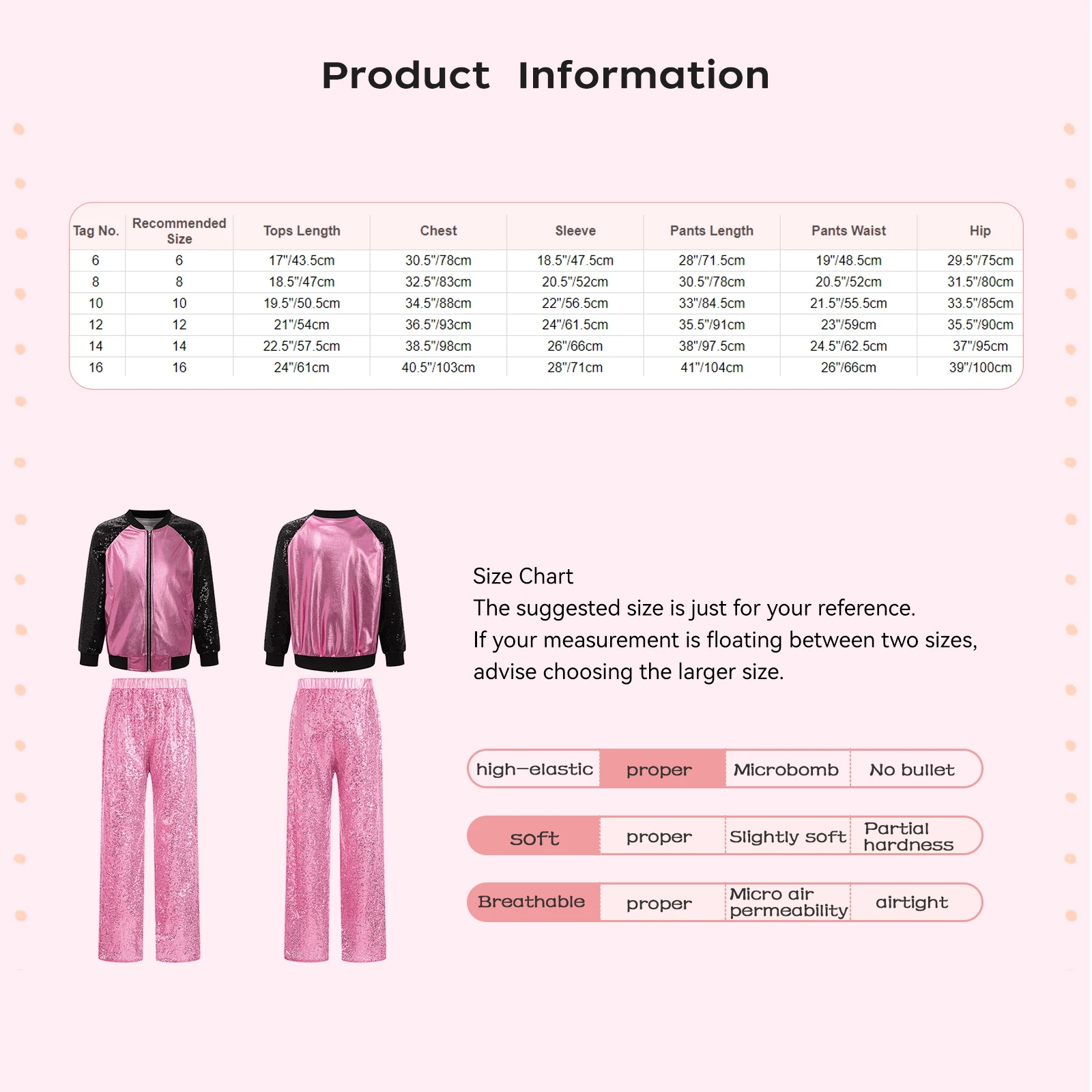 TiaoBug Kids Girls Sequined Jazz Dance Set Long Sleeve Metallic Jacket with Sparkling Sequin Pants for Xparty Stage Performance