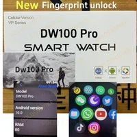 DW100 Pro Smartwatch 2.29inch Fingerprint unlock touch S10 Ultra Smart Watch With Rotary Camera GPS WIFI Sim Card Slot App Store 2