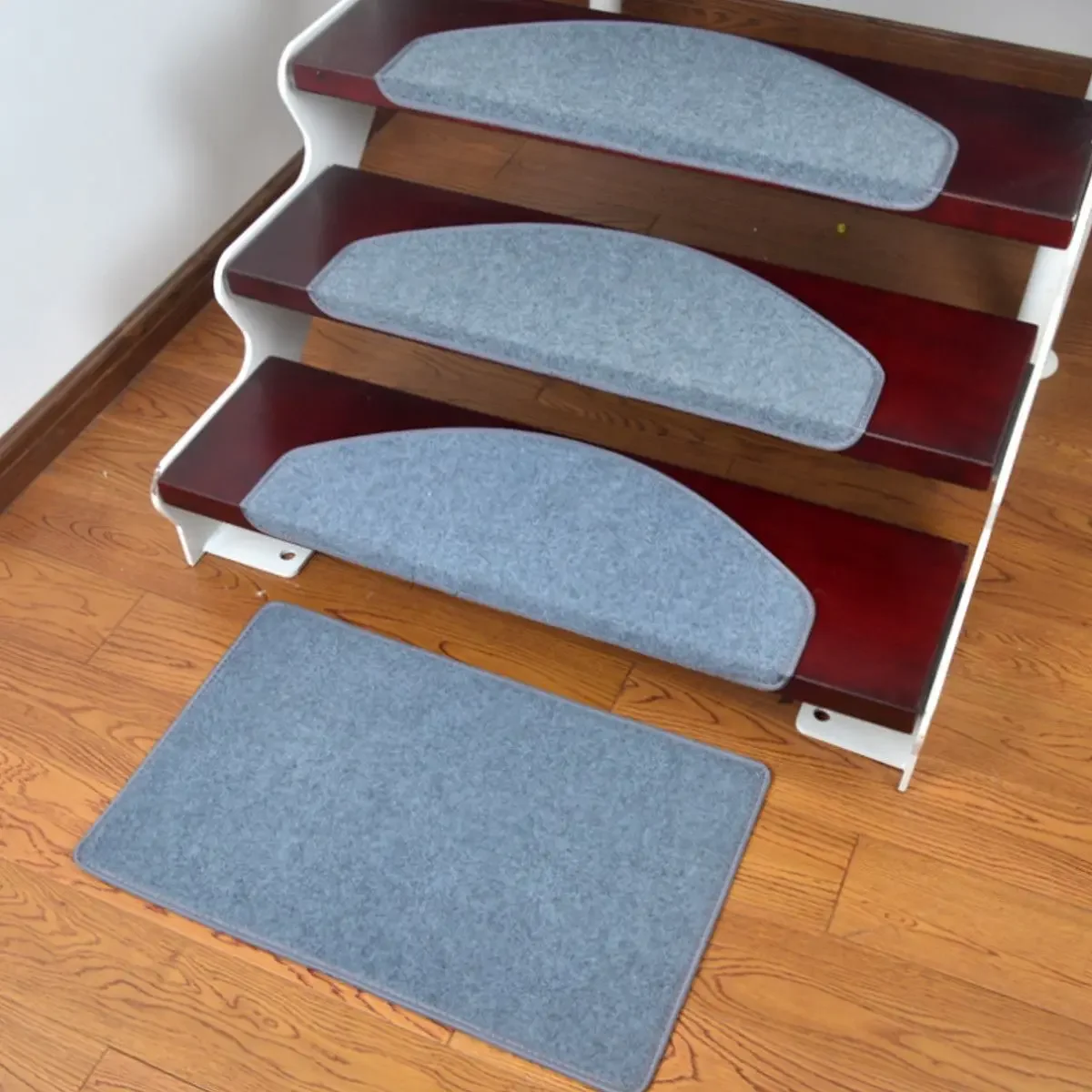 Stair Tread Carpet Mats 15PCS 55x21 Self Adhesive Anti-Skid Step Rugs Safety Mute Floor Mats Indoor Warm Pad floor mat non slip mat