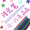 100pcs 1.0mm Glitter Pen Set Flash Multicolor Gel Pen Refills Replaceable Core DIY Art Writing Painting Graffiti Pen Supplies 4