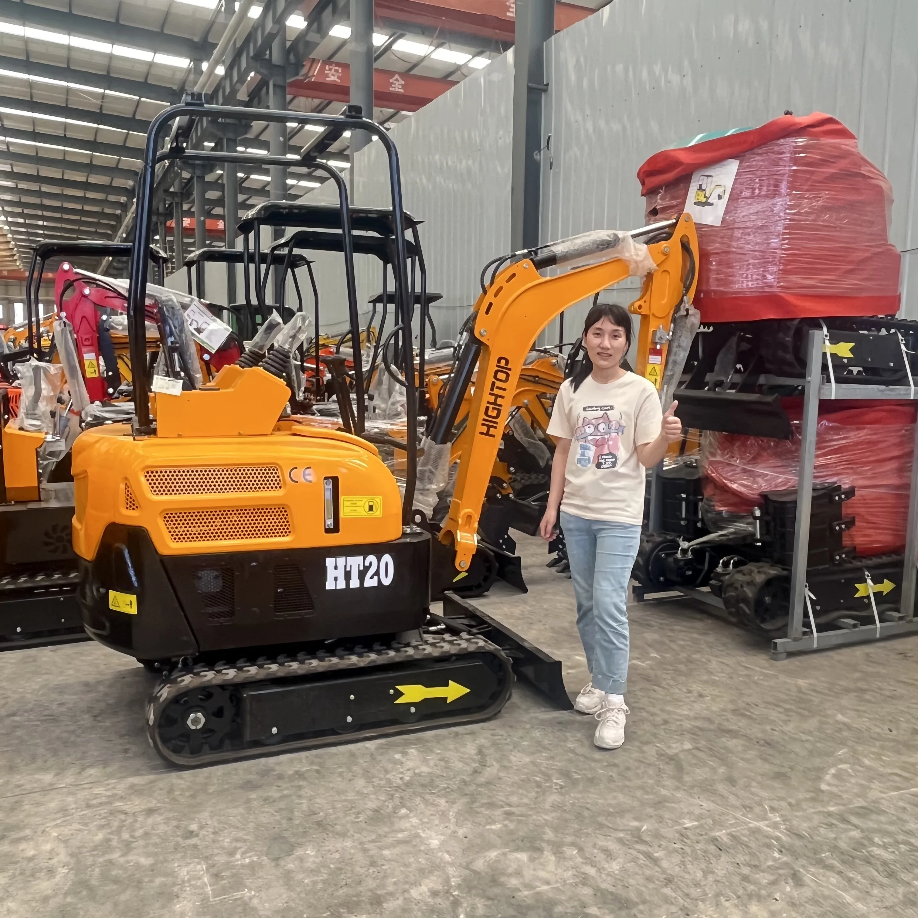 Mini Escavatore Ton 1 1.2 2 3 3.5 Prezzo Escavatore Cingolato Cinese Mini Escavatore Hightop Ht20