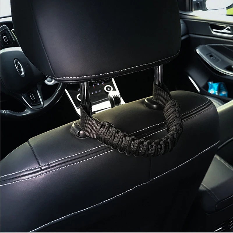 Car Rear Seat Handle Rope Seven Core Depreciation Umbrella Rope Portable Interior Handle Safety Armrest Grip Interior Supplies