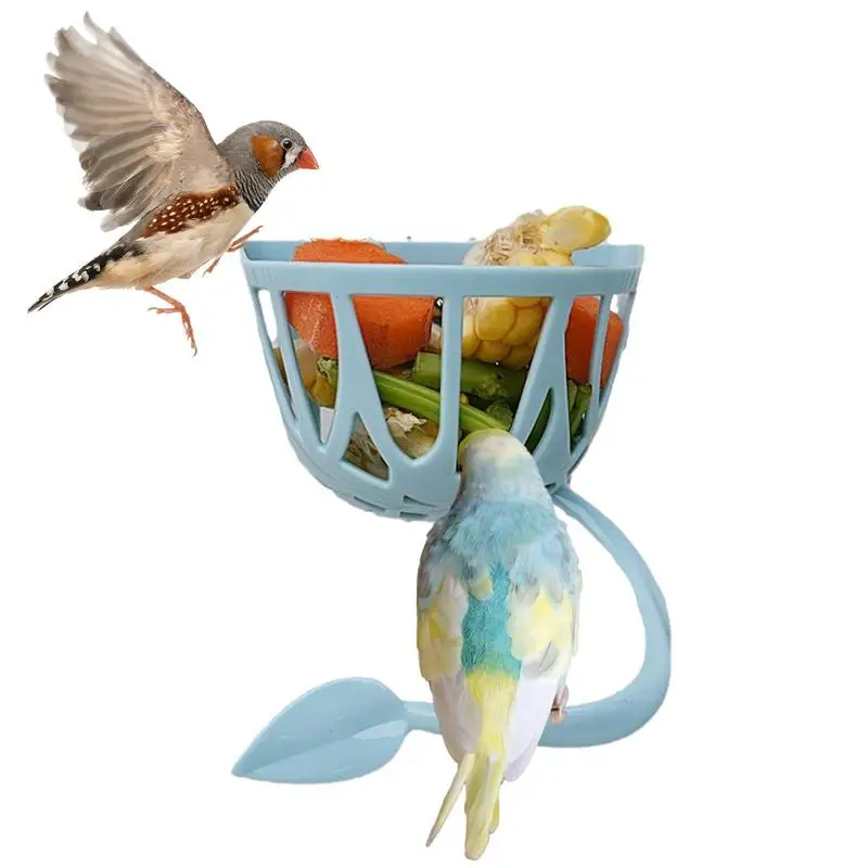 

1pcs Bird Cuttlebone Holder Bird Cage Feeding Holder Fruit Vegetable Feeding Cage Hangable Bird Cage Bowl Pet Bird Supplies
