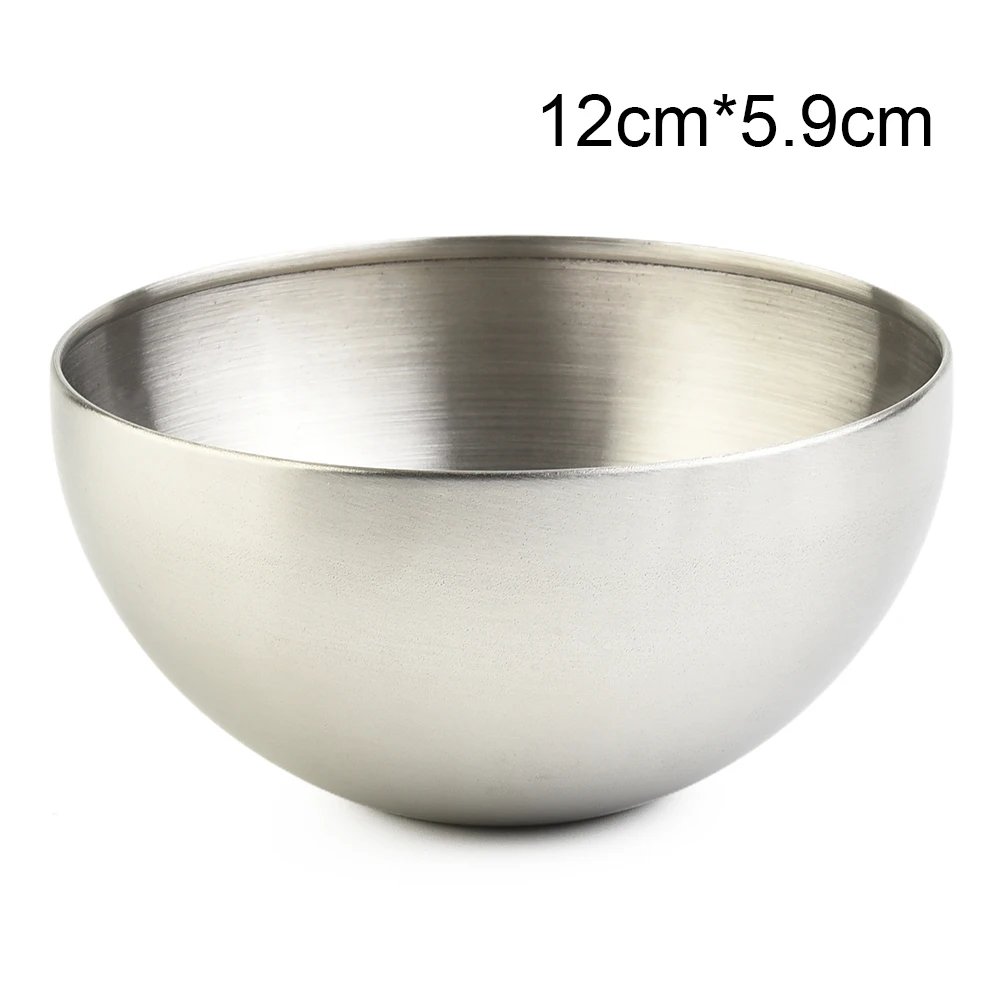 304 Stainless Steel Bowl Double Layer Fruit Salad Bowls Heat Insulated Kimchi Noodle Ramen Bowls Food Containers stainless steel bowl ramen bowl cereal bowls stainless steel basin
