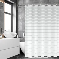 Household Bath Curtain Bathroom Waterproof And Mildew Proof Bathroom Partition Curtain Hanging Curtain No Need To Drill Holes