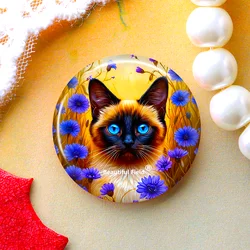 Handmade 8 - 50mm Glass Cabochon Set for DIY Jewelry and Pendent Crafting (32255)