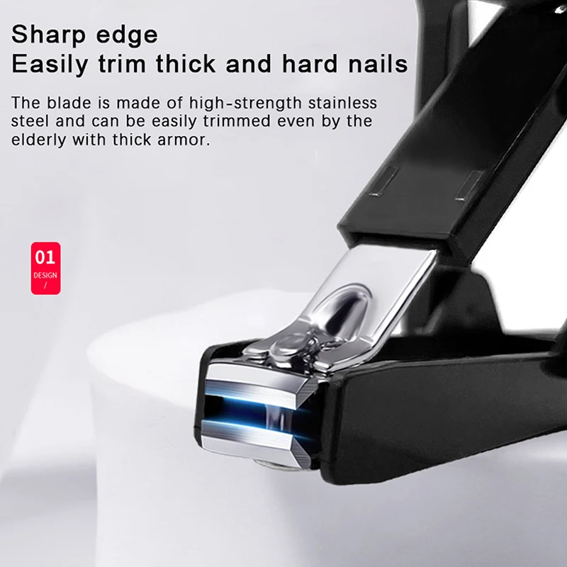 Nail Clipper With LED Magnifying Glass For The Elderly Practical Anti-splash Stainless Steel Toenail Fingernail Trimmer Clipper toe nail clipper nail clipper nail clippers