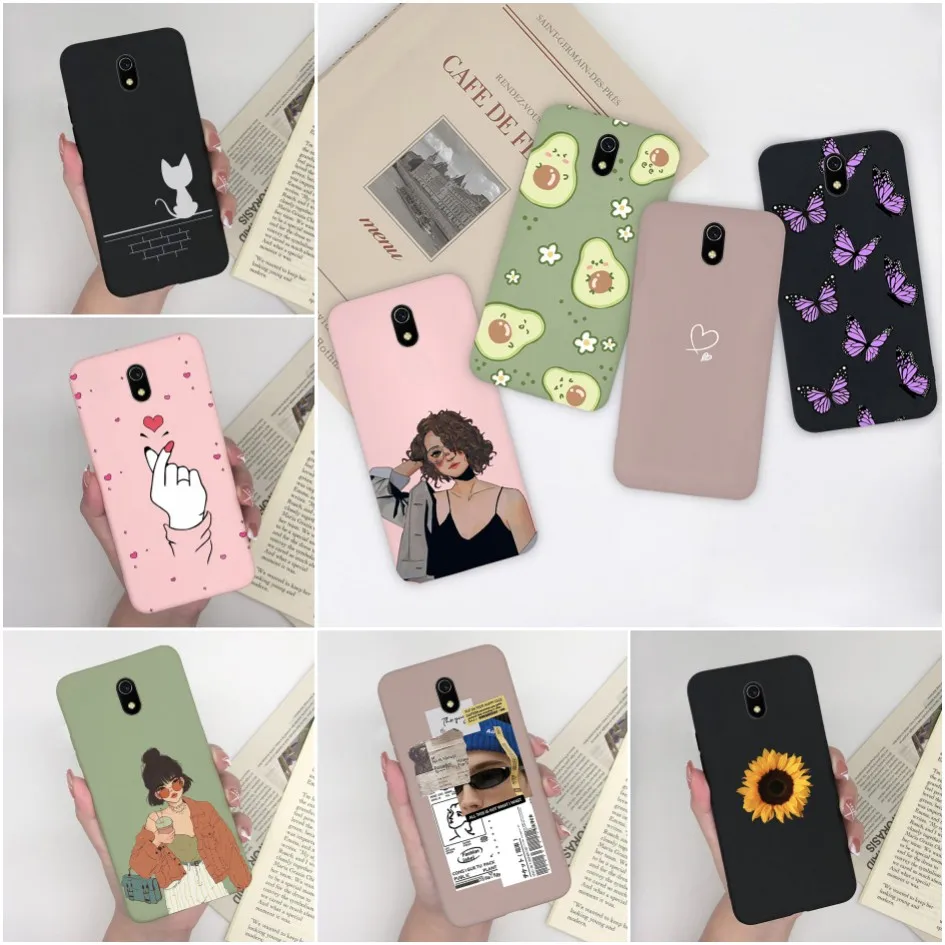 Силиконовый чехол для Xiaomi Redmi 8A Pro, двойная модная ударопрочная бабочка, авокадо, сердце, крутая девушка для Xiaomi Redmi8A Capa MZB8458IN