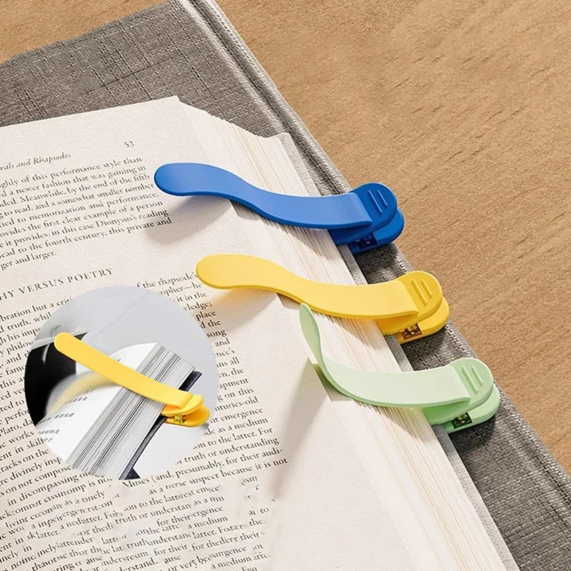 3/6 Pcs Silicone Bookmark Automatically Follows Page Flipping Student Bookmarks Office Stationery Home Office School Supplies