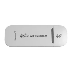 Portable 4G LTE USB WiFi Adapter & Router - 150Mbps High - Speed Wireless Modem Stick (White)