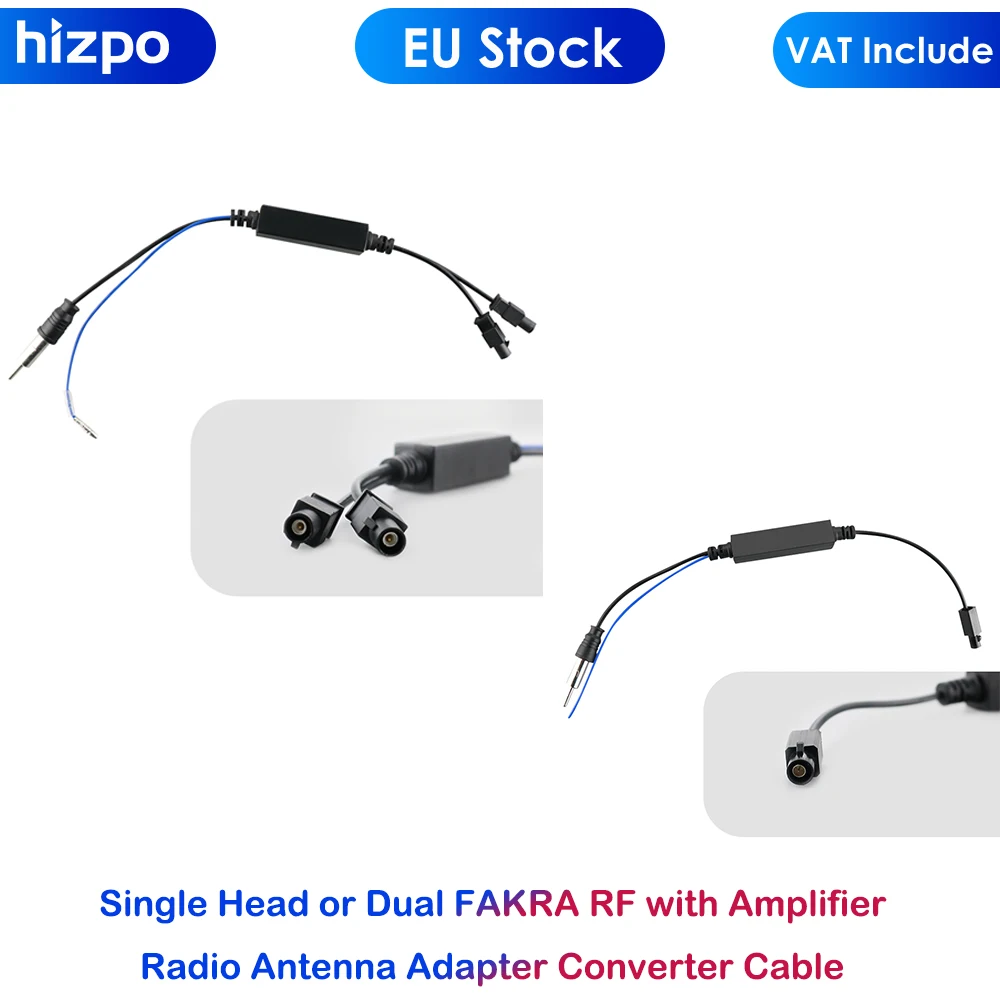 Hizpo Single Head or Dual FAKRA RF Radio Antenna Adapter Converter