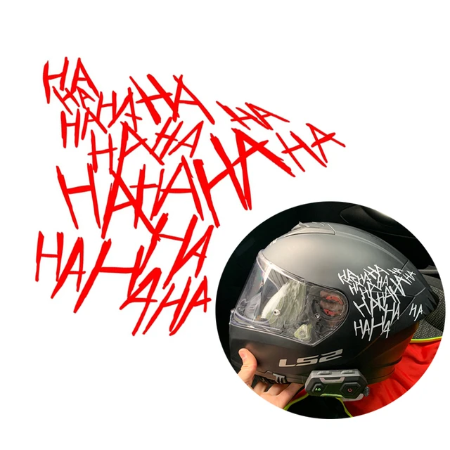 HAHAHAHAHAHA-Motocicleta Capacete Adesivo, Personalizar Adesivo Refletivo,  Vinil Decal Impermeável, Car Moto Styling, Acessórios de Decoração -  AliExpress