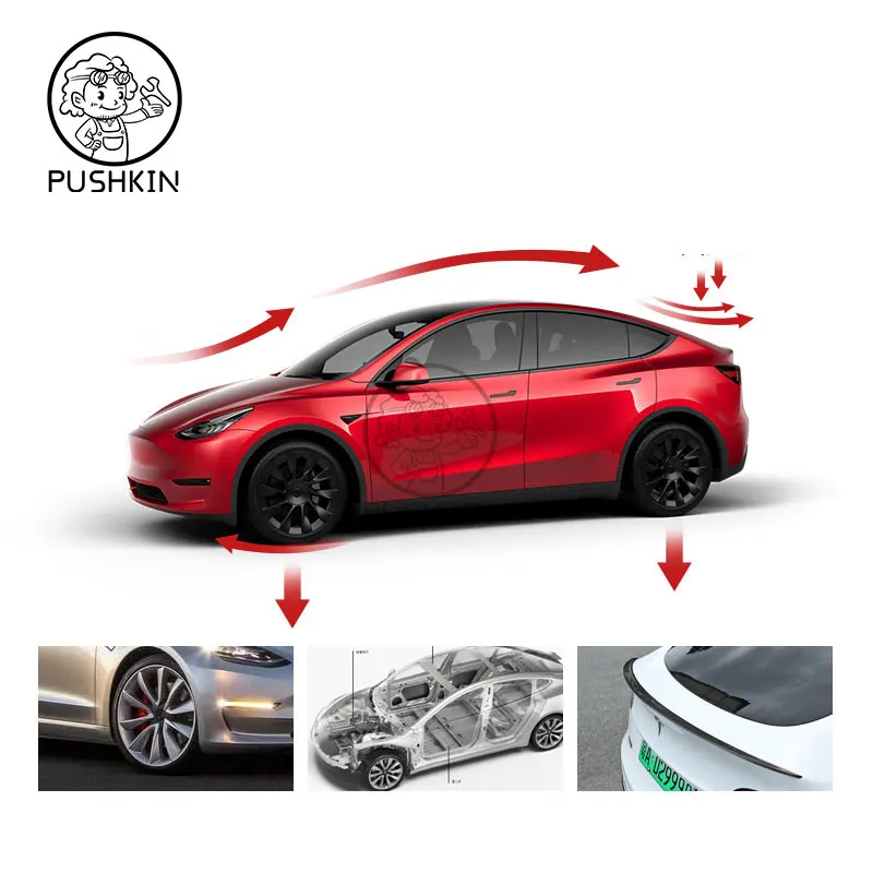 Car Tail ABS Spoiler Carbon Fiber Pattern For Tesla Model 3 Y 2020-2023 High -performance Exterior Modification Accessories