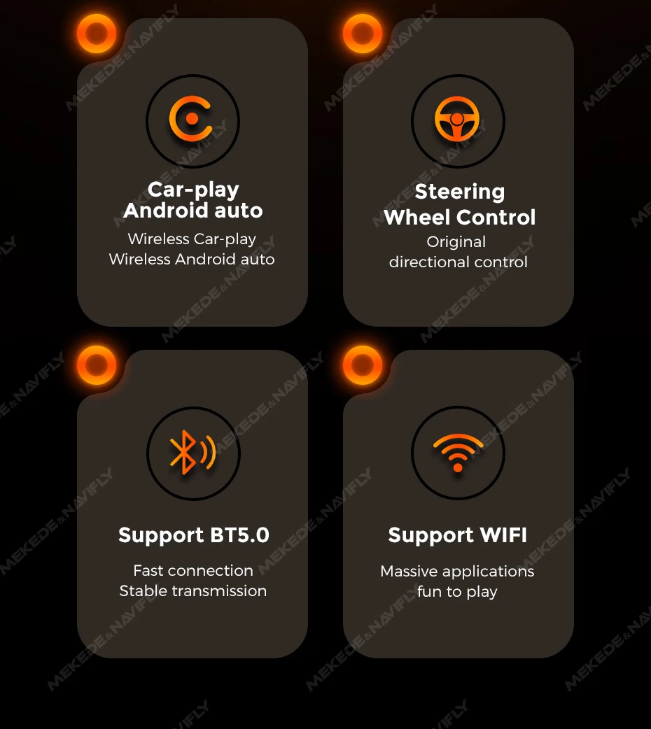 MEKEDE EU Store Original Auto-Bildschirm-Upgrade Plug-and-Play AI BOX Carplay AUTO für Netflix IPTV Spotify BT USB unterstützt SD-Karte – Detail 9