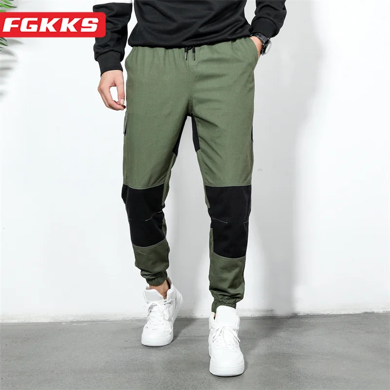 

FGKKS 2023 Casual Pants Men's Summer New Slim-Fit Pure Cotton Breathable Trousers High-Quality Design Trend Hot Casual Pants Men
