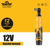 LYUWO 3/8 Rechargeable Electric , Ratchet Set, Angle Drill, Screwdriver To Remove Screw Nut, Automobile Maintenance Tool 1