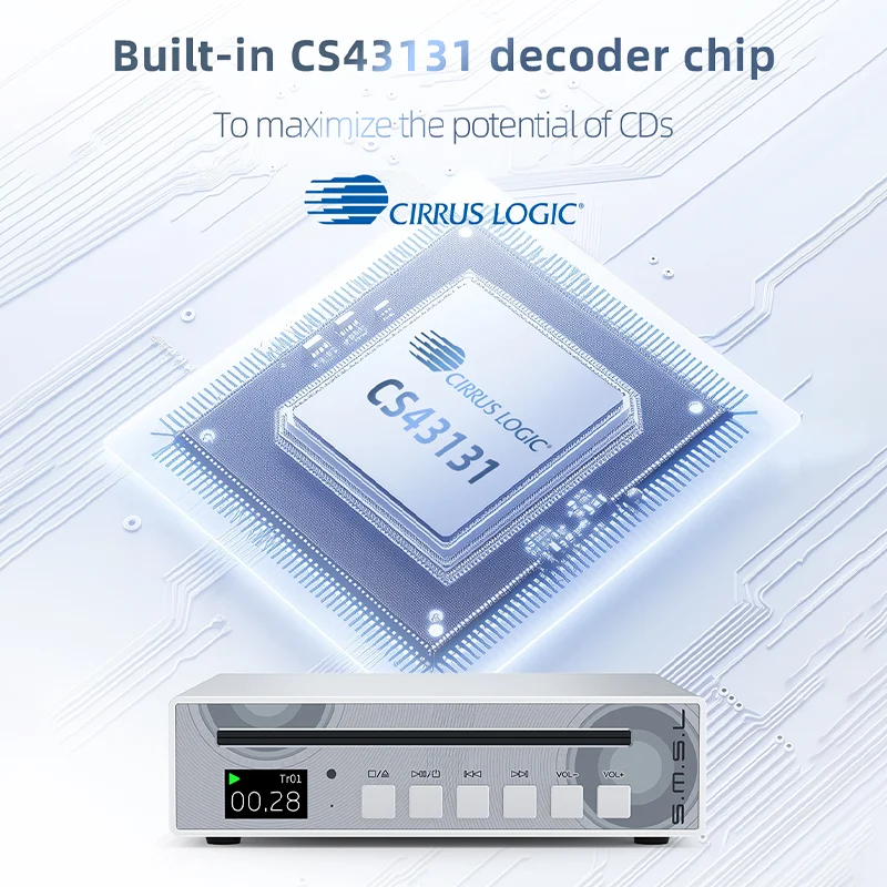 SMSL PL100 ハイレゾオーディオ CD プレーヤーポータブル CS43131