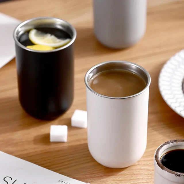 300ml Insulated With Lid Stainless Steel Portable Thermal Mug Beer Cups  Water Bottle Coffee Tumbler Kitchen