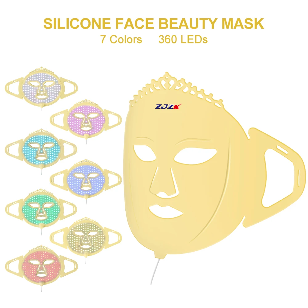 

LED Facial Mask Red Light Therapy Photon Anti-Acne Wrinkle Removal Skin Rejuvenation Whitening Spa Mask Face Beauty Devices